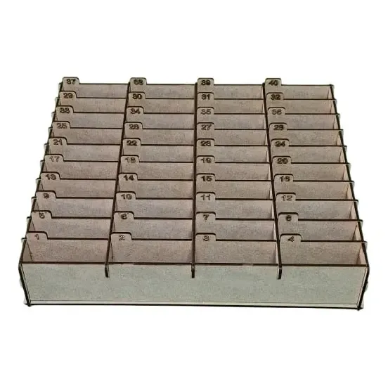 Caja Organizador Guarda Celulares 40 Gaveteros  Mdf 3 Mm