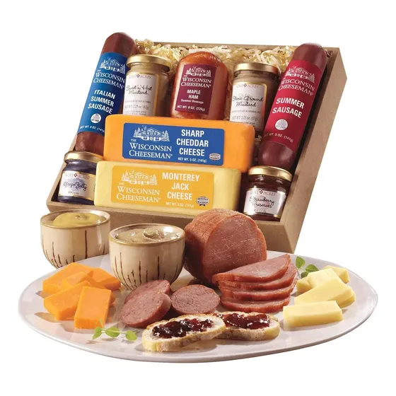 Canasta Gourmet De Embutidos Y Quesos Hostess Delight