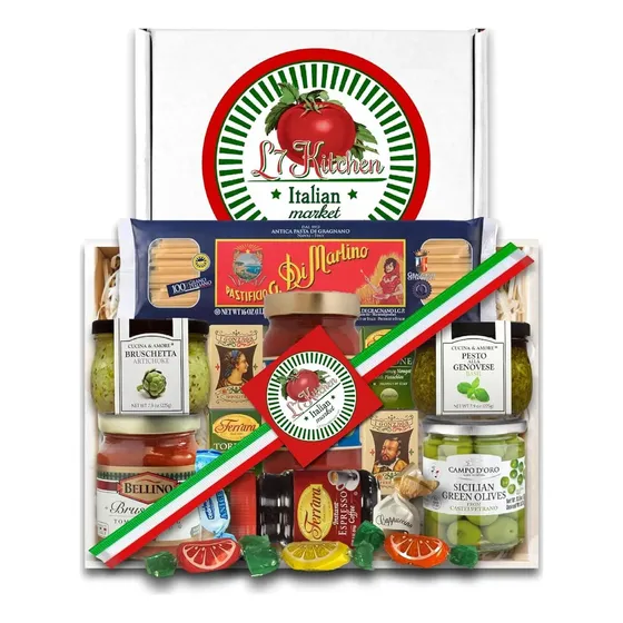 Canasta Regalo Gourmet Italiana Importada L7 Kitchen