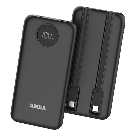 Cargador Portatil Power Bank 10000mah Carga Rápida Con Cable