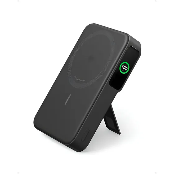 Cargador Portátil Power Bank Anker Maggo Qi2, 10000mah 15w, Batería Externa Inalámbrica, Pantalla Inteligente, Soporte Plegable, Compatible 