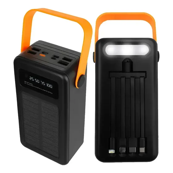 Cargador Portátil Power Bank Solar 60000mah  4cables Usb