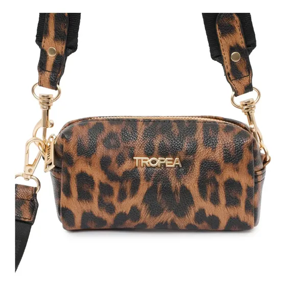 Cartera Bandolera Animal Print Mujer Tropea Reload S Animal Print Oro Negro