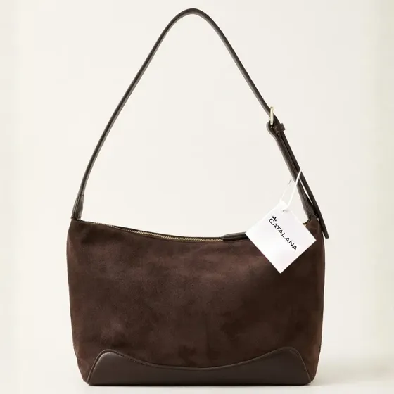 Cartera Gamuza Mujer Tendencia Con Hebilla