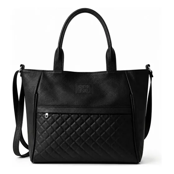 Cartera Grande Mujer De Cuero Eco Bolso Universitario Para Mujer Carteras De Mujer Amplia Negra Bandolera Tote Versatil Moda Speed Off Morra