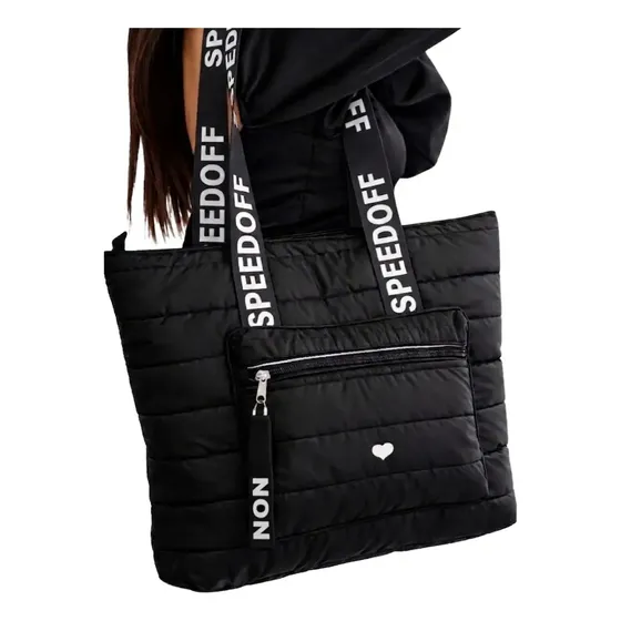 Cartera Mujer Grande Puffer De Cuero Eco Carteras De Mujer Amplia Negra Bolso Universitario Para Mujer Bandolera Tote Dama Moda De Marca Bol