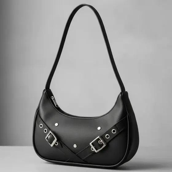 Cartera Mujer Mini Bag Cuero Eco Baguette Bolso Bandolera Porta Celular Carteras De Mujer Negra Negro Para Salidas Dama Moda Tela Lisa Regal