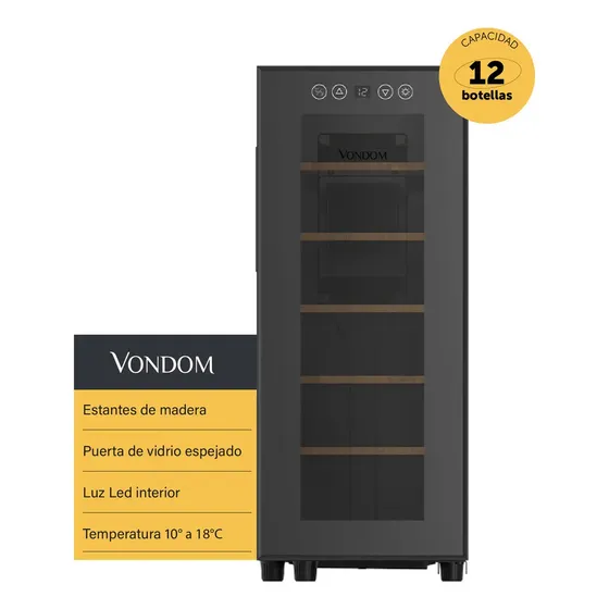 Cava De Vinos Vondom Para 12 Botellas Con Estantes De Madera