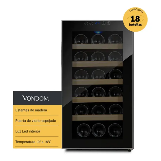 Cava De Vinos Vondom Para 18 Botellas Con Estantes De Madera