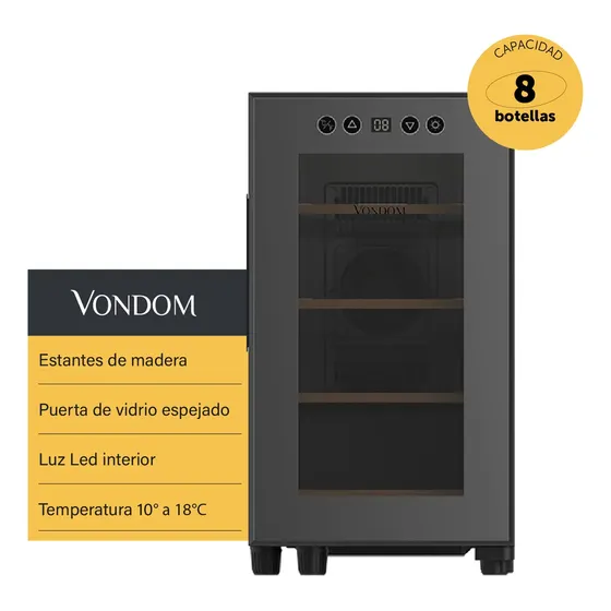 Cava De Vinos Vondom Para 8 Botellas Con Estantes De Madera