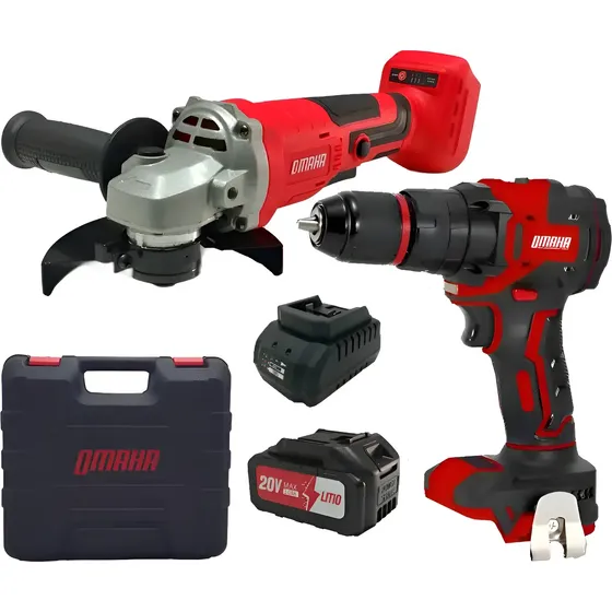 Combo Brushless 20v Taladro Percutor Amoladora 3 Ah Metal