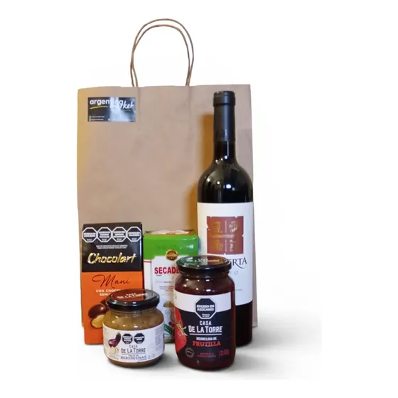 Combo Gourmet Sabores De La Argentina Vino La Puerta