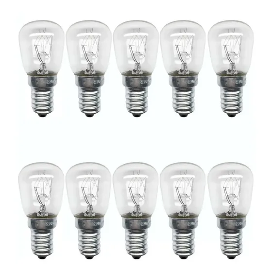 Combo X10 Bombillas Liguen 15W E14 Para Lámpara Piedra Sal Heladera
