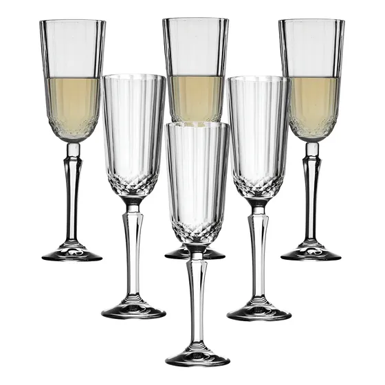 Copa Champagne Vidrio 125ml Set 6 Pasabahce Diony Transparente