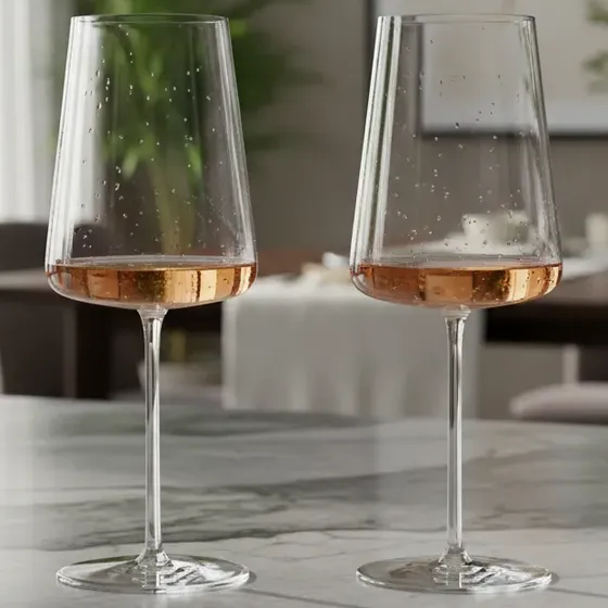 Copas Agua Vino Cristal Bohemia Ray 400ml Set X 2