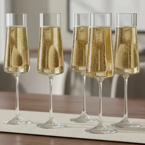 Copas Champagne Champaña Cristal Bohemia Set X 6 Xtra 210ml