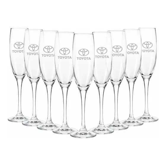 Copas Champagne Souvenir Grabadas Personalizadas Vidrio 10un