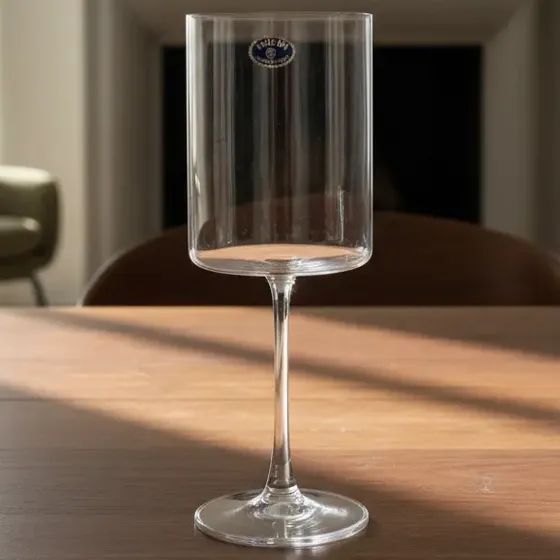 Copas Vino Cristal Bohemia Rectas Junco 480ml Set X 6