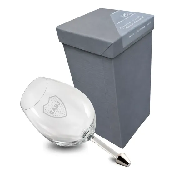 Copon Aireador De Vino Cristal Grabado 500ml. Con Estuche