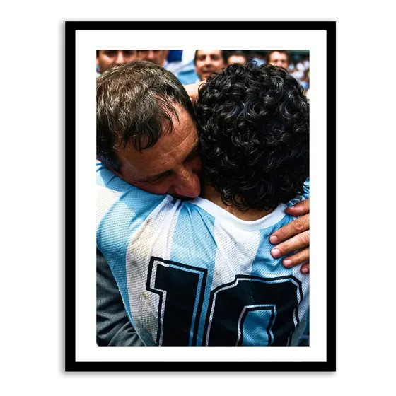 Cuadro Decorativo Abrazo Entre Maradona Y Bilardo 1986