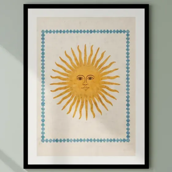 Cuadro Decorativo Ilustración Símbolos Nacional Argentino