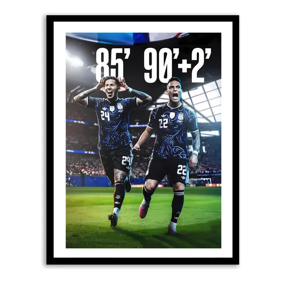 Cuadro Decorativo Lautaro Y Enzo Gol A Los Ingleses 30x40 Cm