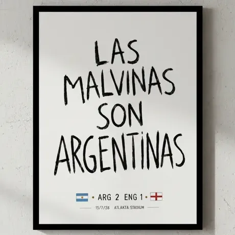 Cuadro Las Malvinas Son Argentinas Bandera Mundial 2026