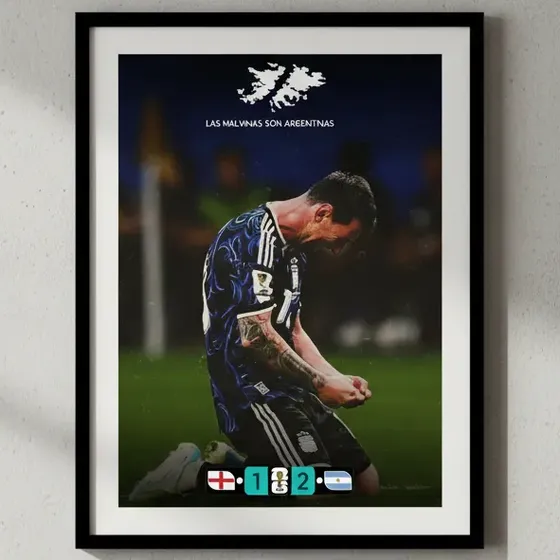 Cuadro Leo Messi | Las Malvinas Son Argentinas Vs Inglaterra