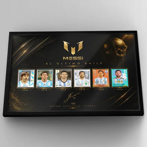 Cuadro Lionel Messi Colección Figuritas Mundiales #1 40x30cm