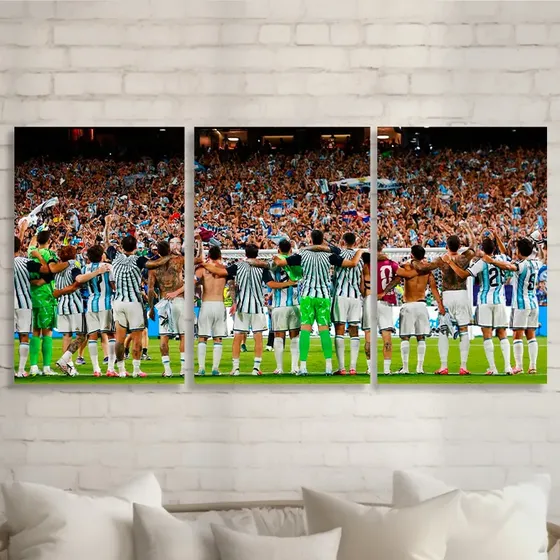 Cuadro Seleccion Argentina Messi Hinchada Mundial 2026