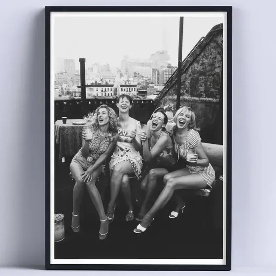 Cuadro Sex And The City Serie Decorativo 30x40cm Con Vidrio Negro