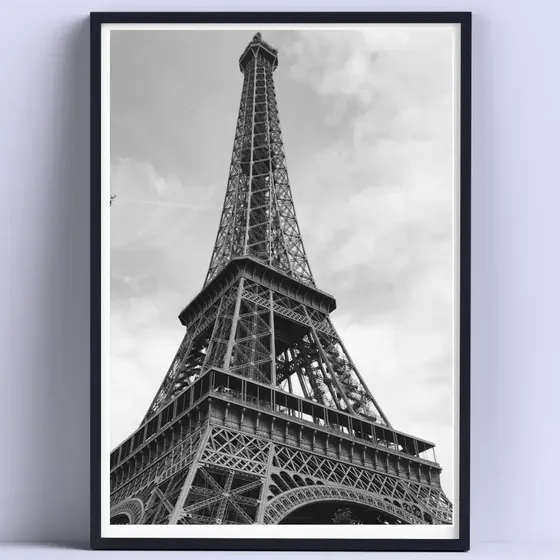 Cuadro Torre Eiffel Paris Francia 30x40cm Listo P Colgar Negro