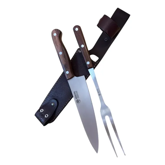 Cuchillo Asador Böker Arbolito 8'' Acero Inoxidable Mango Guayacán Con Vaina