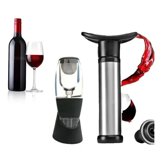 Decantador Vino Aireador Oxigenador + Bomba Vacio Botella