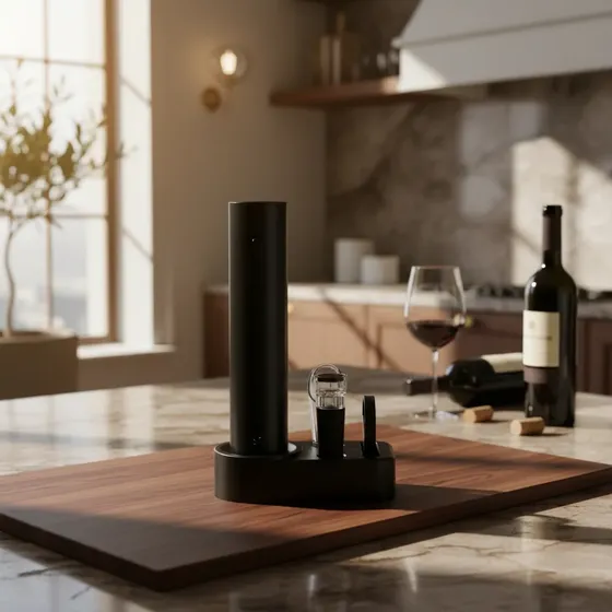 Destapador De Vinos Eléctrico Usb Saca Corchos Recargable Negro