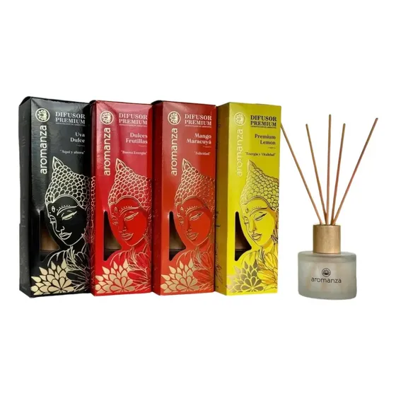 Difusor Aromático Premium Aromanza 125ml X4.