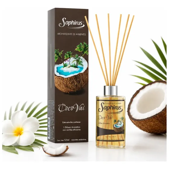 Difusor Con Varillas Saphirus Aromatizador De Ambiente 125ml