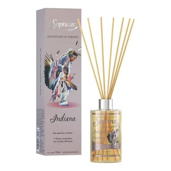 Difusor con Varillas Saphirus Fragancia Indiana x 125ml