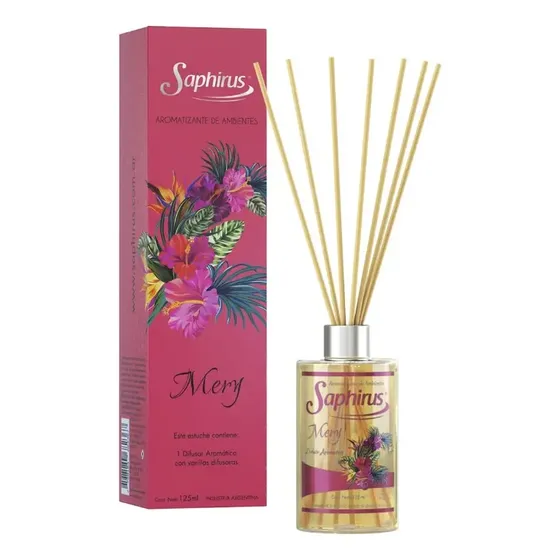 Difusor con Varillas Saphirus Fragancia Mery x 125ml