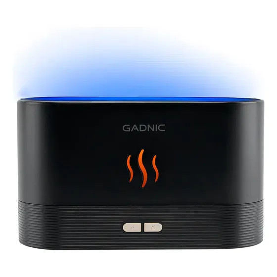 Difusor Humidificador Gadnic DH100 Efecto Llama Ultrasónico Compatible Con Aceites Esenciales Luz LED Apagado Automatico
