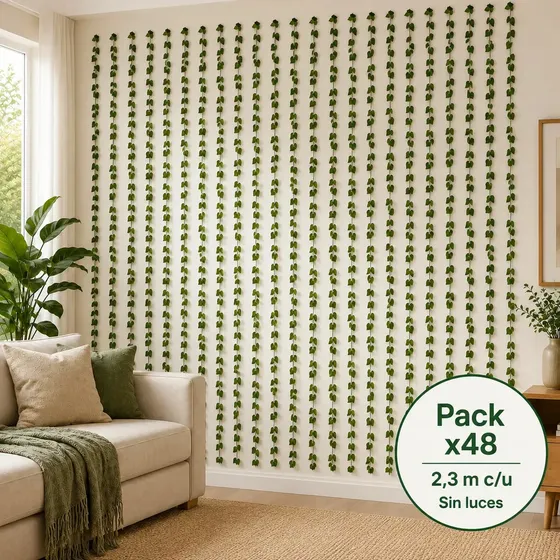 Enredadera Artificial Guía De Hojas Verde Griflor Pack De 12 Verde/48
