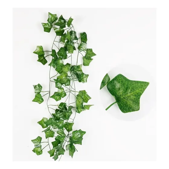 Enredadera Artificial Hiedra Verde Rosarina Pack 12 Unidades Para Decoración