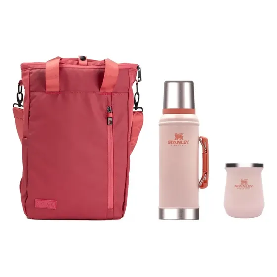 Equipo Matero Stanley Rosa Termo 950ml + Mate + Kyma Atenea