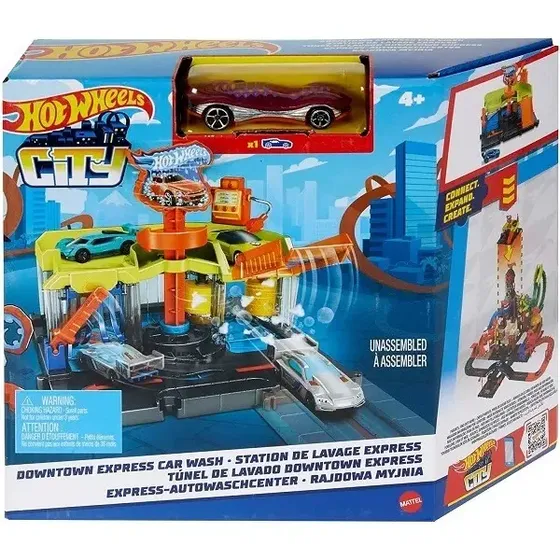 Estación de lavado Hot Wheels City Mattel Hdr27 Express