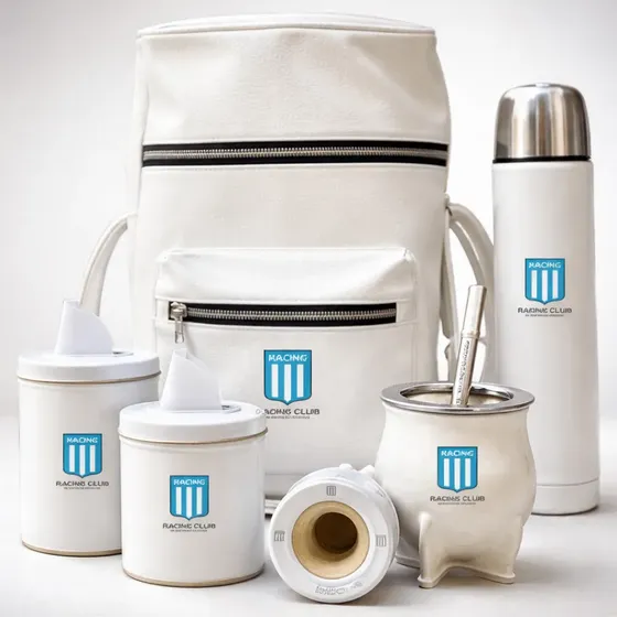 Genial Set Matero Premium Blanco Personalizado Racing Club