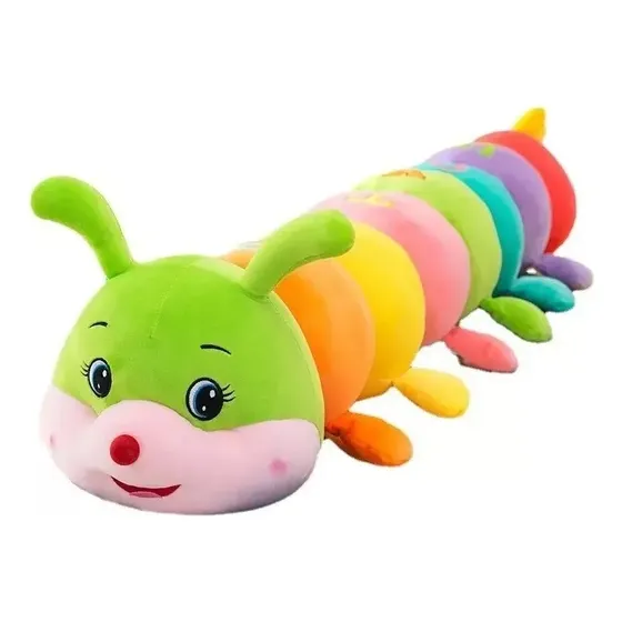 Gusano Cien Pies 130cm Gigante Peluche Letras Colores Suave