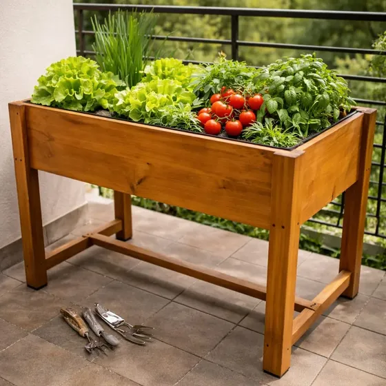 Huerta Urbana 80x100x50 Para Balcón O Patio Huertera Elevada