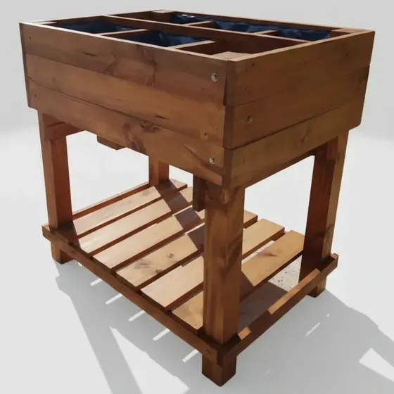 Huerta Urbano Madera Divisiones Estante Interior Plástico !!