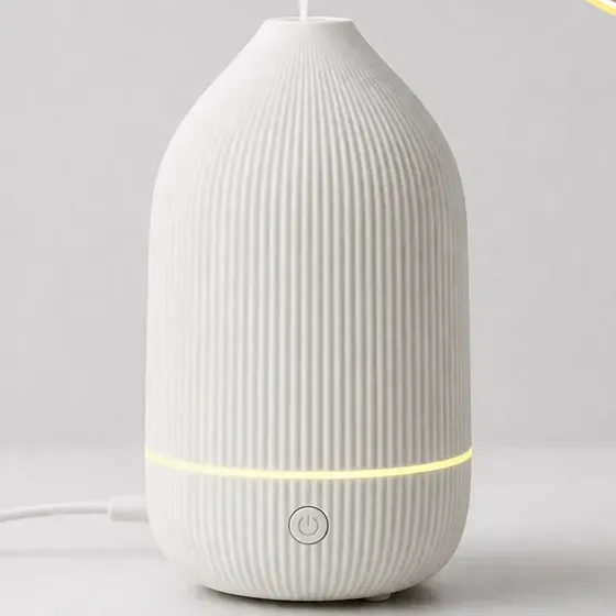 Humidificador Ambiente Aromatizador Eléctrico 100ml Luz Led Color Blanco
