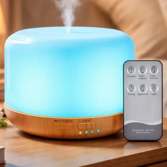 Humidificador Vaporizador Aromaterapia Control Saluda Velado Color Blanco